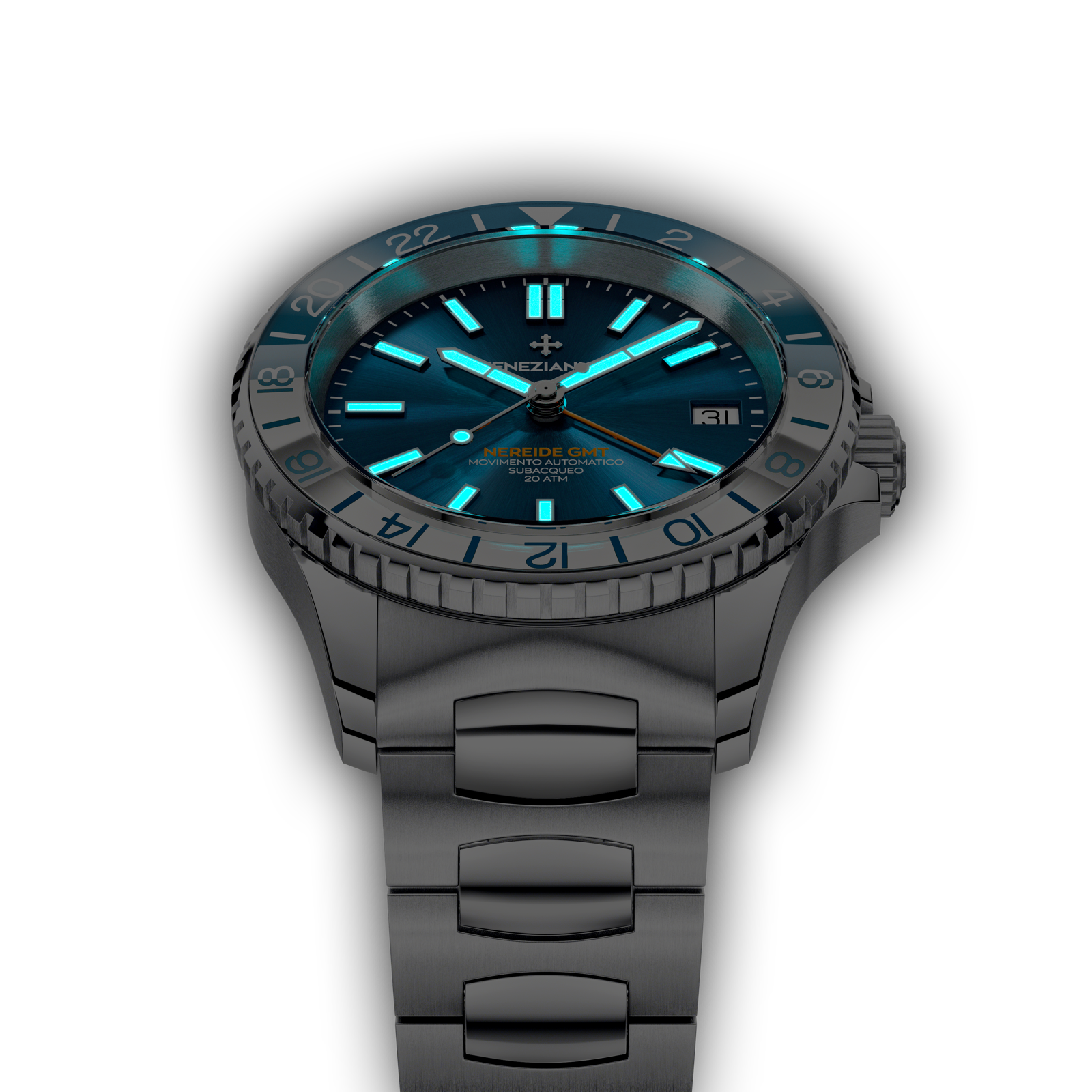 Venezianico NEREIDE GMT 39 mm OFFICIAL DEALER 3521502C - Tempo e Gioia